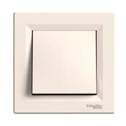 Вимикач 1-клавішний кремовий Asfora, EPH0100123