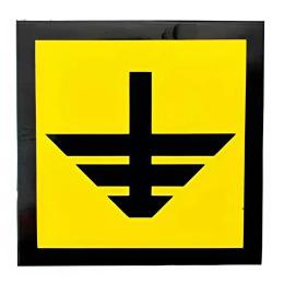 Знак Заземлено 80х80