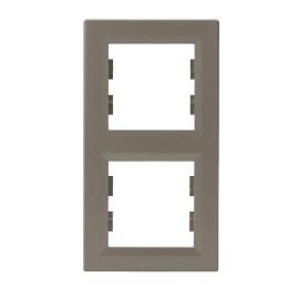 Рамка подвійна вертикальна бронза Asfora, EPH5810269