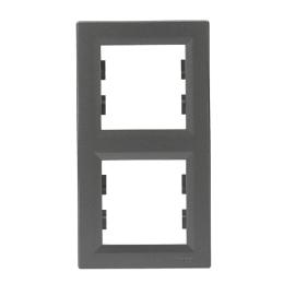 Рамка подвійна вертикальна сталь Asfora, EPH5810262