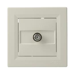 Розетка SAT крайова кремова Asfora, EPH3700123