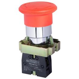 Кнопка XB2-BS542 1NC грибок D-40 червона поверення поворотом АскоУкрем