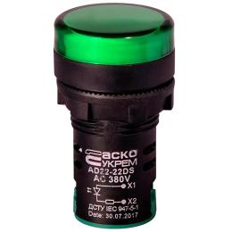 Світлосигнальна арматура AD22-22DS  зелена 380V АC АскоУкрем