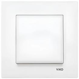 Вимикач одноклавішний білий VIKO KARRE