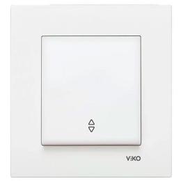 Вимикач одноклавішний прохідний білий VIKO KARRE