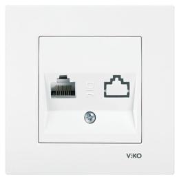 Розетка комп'ютерна RJ45 CAT5e  біла VIKO KARRE