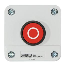 Пост керування XAL-B112 1NC 1-місний  Стоп-0 червона кнопка АскоУкрем