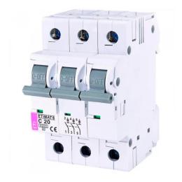 Автоматичний вимикач ETIMAT6 3p C20A ETI