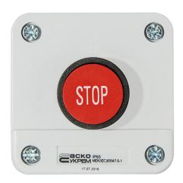 Пост керування XAL-B114 1NC 1-місний Стоп червона кнопка АскоУкрем