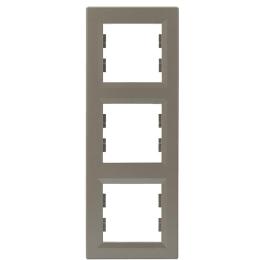 Рамка потрійна вертикальна бронза Asfora, EPH5810369