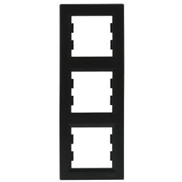 Рамка потрійна вертикальна антрацит Asfora, EPH5810371