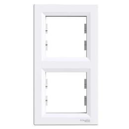 Рамка подвійна вертикальна біла Asfora
