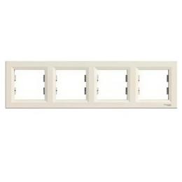 Рамка 5 постів горизонтальна біла Asfora
