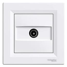 Розетка TV кінцева біла Asfora