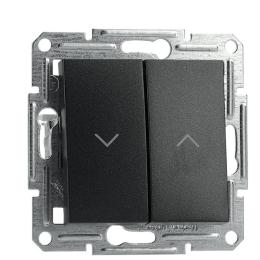 вимикач для жалюзі без рамки антрацит Asfora, EPH1300171