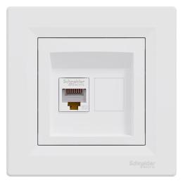 Розетка комп'ютерна kat5e UTP біла Asfora