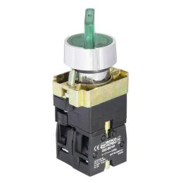 Перемикач XB2-BK2365 1NO+1NC 2-позиційний поворотний зелений з підсвіткою АскоУкрем