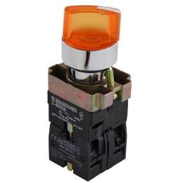 Перемикач XB2-BK2565 1NO+1NC 2-позиційний поворотний жовтий з підсвіткою АскоУкрем