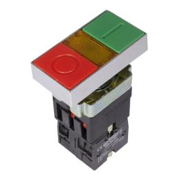 Кнопка XB2-BW8375 1NO+1NC Старт Стоп,св. діод, зелена/червона  / жовтий ІР40 АскоУкрем