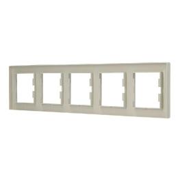 Рамка 5-місна горизонтальна кремова Asfora, EPH5800523