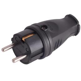 Вилка каучукова із заземленням 16А LMA054 Lemanso