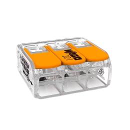 Клема на 3 проводи WAGO COMPACT з натискними важелями (221-613)