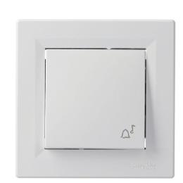 Вимикач кнопковий «Дзвінок» білий Asfora, EPH0800121