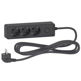 Тримісний подовжувач Schneider Electric ST9433B (3м) чорний