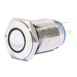 Кнопка металева TYJ 16-362, 2NO+2NC, з фіксацією, з підсвіткою жовта 220V АскоУкрем A0140010101