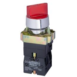 Перемикач XB2-BK2465 1NO+1NC 2-позиційний поворотний червоний з підсвіткою АскоУкрем