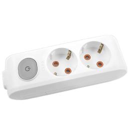 Колодка 2 гнізда з заземленням та вимикачем VIKO Multi-Let