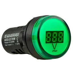 Вольтметр зелений цифровий AD22-22 DVM  80-500 В AC  АскоУкрем