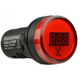Вольтметр червоний цифровий AD22-22 DVM  80-500 В AC  АскоУкрем