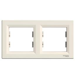 Рамка 2-на горизонт.  крем Asfora