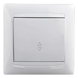 Вимикач 1 клавішний прохідний LMR1002 білий Lemanso Сакура