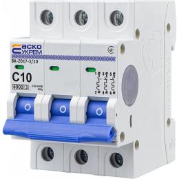 Автоматичний вимикач ВА-2017 10А С 3п. АскоУкрем