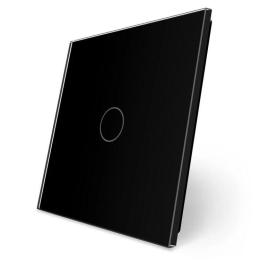 Сенсорна панель вимикача Livolo (1) чорний скло (VL-C7-C1-12)