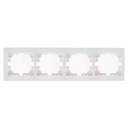 Рамка 4-на горизонтальна біла MIRA Lezard