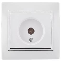 Розетка TV кінцева біла MIRA Lezard