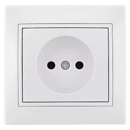 Розетка б/з білий MIRA Lezard 701-0202-121B