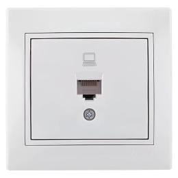 Розетка комп'ютерна біла MIRA Lezard