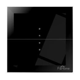 Сенсорний вимикач GS2-AC-R-B, скляний, чорний