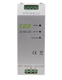 Імпульсний блок живлення ZI-60-24, 60Вт, 2,5А, 24В