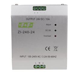 Імпульсний блок живлення ZI-240-24, 240Вт, 10А, 24В
