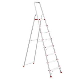 Стрем'янка з алюмінію INTERTOOL LT-1008 8 сходинок, висота до платформи - 1720 мм