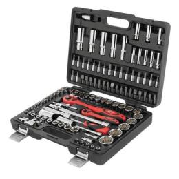 Професійний набір інструментів INTERTOOL ET-6109 з 12-гранними головками 1/2 "& 1/4", 108 од., Cr-V