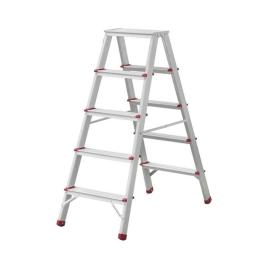 Стрем'янка алюмінієва INTERTOOL LT-1105 двостороння, 5 сходинок, висота - 1094 мм