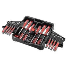 Набір викруток з комплектом насадок і головок 63 од. INTERTOOL VT-3363