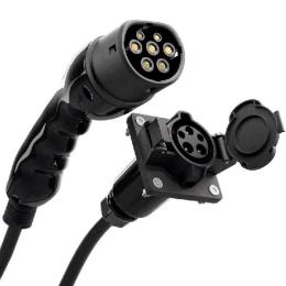 Перехідник для електромобіля 7.4 кВт 32А 1-фаза 0.5 м Type 1 (cтанція) - Type 2 (європейське авто) Octa Energy (K106)