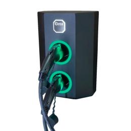 Зарядна станція для електромобіля 44 кВт 32А 3-фази з 2-ма портами Type 2 (європейське авто) Octa Energy (W115)